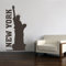 New York City Skyline Freiheitsstatue Wandtattoo Wandaufkleber Wandsticker Wohnzimmer Kinderzimmer Aufkleber Sticker (80 x 37 cm, per Mail)