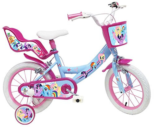 Denver Bike_17285 14 Zoll My Little Pony Kinderfahrrad für Mädchen, Hellblau, Fuchsia
