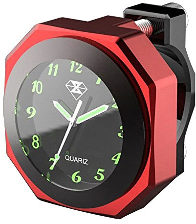 OBEST Motorrad Uhr 22mm - 28mm Cabrio Uhr Motorrad Wasserdichtes Zifferblatt
