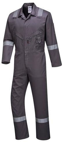 Portwest Mono Iona De Algodón, Tamaño: XXL, Color: Gris, C814GRRXXL