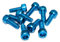 Reverse Escape Pedal Pin Set 16 Stück für EIN Pedal (Blau)
