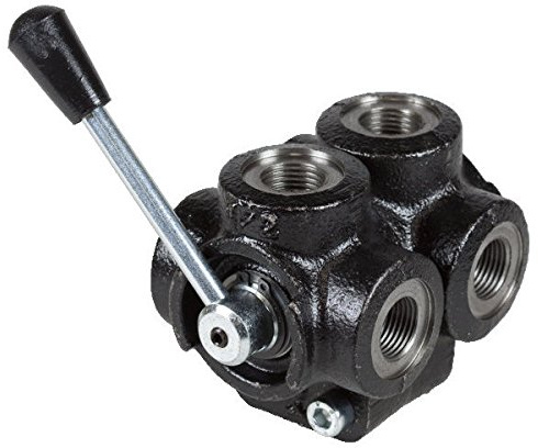 6/2-Wegeventil mechanisch umschaltbar – Mittelstellung offen, Umschaltventil für Hydraulik, für Rohrleitungseinbau, robust, für Traktor, Bagger, Frontlader, Hydraulikanlage, langlebig & dicht