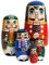 Gobus Wooden Nesting Doll Walnut Soldier Russian Nesting Dolls Sets for Home Office Decoration Children Gifts (Nutcracker Soldier)