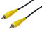 PremiumCord Cable 1x RCA a 1x RCA, Macho a Macho, Cable de Conexión Audio Vídeo, Estéreo, para TV, Móviles, MP3, HiFi, Color Negro, 5m