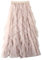 Damen Elegante Lange röcke Tüll Rock Retro Swing Röcke Faltenrock Mesh Tüllröcke Elastische Taille Puffy Röcke Aprikose