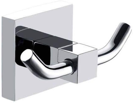 Jetcloud Bath Robe Hook Solid Brass Wall Mounted Double Hooks Towel Holder Chrome Finish Bathroom Door Clothes Hanger for Bathroom Kitchen Accessories