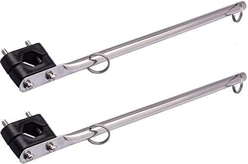 Amarine Made 2-Pack Stainless Steel Rail Mount Boat Pulpit Staff (7/8 - 1-1/4), Yacht Marine Boat Flag Pole Mount