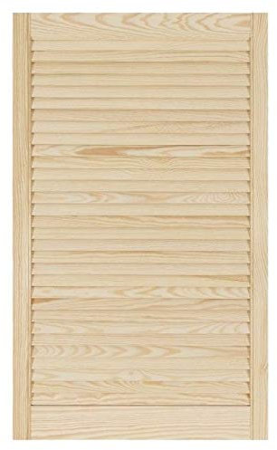 Puerta de madera de pino, ventilada, lista para pintar, puertas internas de armario con listones, varios tamaños (993 mm de altura, 594 mm de ancho)