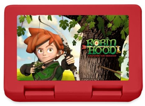 Spreadshirt Robin Hood Schlitzohr Von Sherwood Mit Bogen Brotdose Lunchbox, One size, Rot