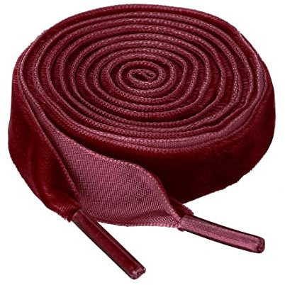 sourcing map Lacets plats en velours 0,6 pouces de large lacets de chaussures en ruban cordes pour baskets chaussures bottes Bordeaux 120cm/47