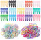 YMJD 260 Pezzi,60 Pezzi Fermagli Capelli Bambina + 200 Pezzi Elastici Capelli Piccola,Mollette per Capelli Bambina e Elastici per Capelli Bambina,Fermagli Capelli in Metallo Accessori per Bambina