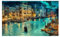 Nachtsicht Venedig Leinwanddruck, Panorama-Gemälde auf Leinwand, Naturstadtlandschaft, Kunstwerk, Bilder Poster und Drucke, Wandbilder für Wohnzimmer, 80 x 160 cm, rahmenlos