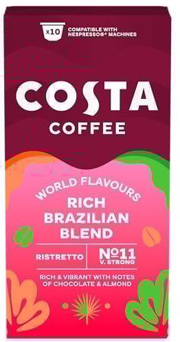Costa Coffee Rich Brazilian Blend Ristretto 10x5.7g 57g