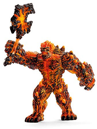 Golem de lave avec arme, Schleich 42447 Eldrador Creature, Figurine d'action tres durable, Des 7 ans