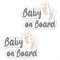 Folien-Zentrum - Baby on Board 2 Stk. 12 x 9 cm - hochwertiger Aufkleber Auto Tuning - Autosticker Mama Papa Eltern Geburt Geschenk - Sticker Decal für Car - Autoaufkleber Kind Kids - Made in Germany