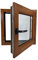 ECOPROF Kellerfenster | Langlebiges Kunststoff-Fenster | Maße 60x60 cm (600x600 mm) | Dreh-Kipp Fenster DIN Rechts | Farbe: Goldene Eiche (beidenseitig) | 70mm Profil