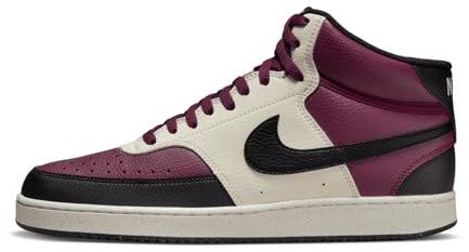 NIKE Herren Court Vision MID NN Sneaker, Dark Beetroot/Black-SAIL, 44.5 EU