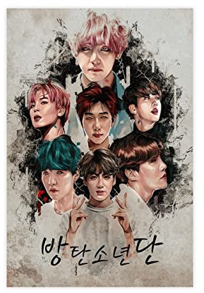 Jung Kook Poster Cover Jeon Jung Kook Poster (1) Leinwand Poster Schlafzimmer Dekor Sport Landschaft Büro Zimmer Dekor Geschenk Rahmen Stil 08x12inch (20x30cm)