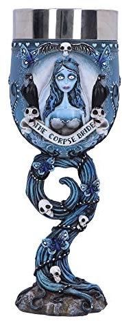 Nemesis Now Copa Oficial de la Novia cadáver, 20,6 cm, Resina y Acero Inoxidable, Producto Oficial de Corpse Bride Merchandise, Emily The Corpse Bride, Fundido en la Mejor Resina, Inserto de Acero