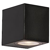 Qazqa - Moderne Außen Wandleuchte aus schwarzem Kunststoff - Baleno I Außenbeleuchtung - Würfel - LED geeignet GU10