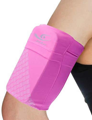 HiRui Universelles Sport-Armband, Handy-Armband, Laufarmband für Sport und Training, kompatibel mit iPhone 17/17 Plus/Pro/16/15/15 Plus/14 sowie allen Samsung Galaxy-Modellen, (XL, Rosa)