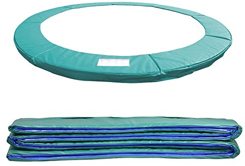 Green Bay Trampolin Randabdeckung 244cm UV-beständig reißfest Federabdeckung Randschutz Sicherheitsmatte Trampolinzubehör Standardgröße - Grün
