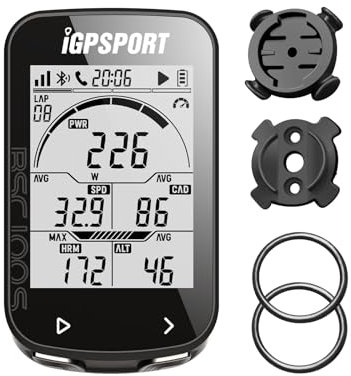 iGPSPORT BSC100S Ciclocomputer GPS, Compatibile Contachilometri Bici Senza Fili Display 2,6 Tachimetro Bici Retroilluminazione Automatica, Impermeabile Bici Computer Bluetooth 5.0 ANT+ IPX7