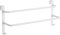 EMKE Over Door Towel Rail, Double Towel Rack with Hooks for Bathroom Kitchen Radiator, Stainless Steel Hanging Towel Bar Holders White