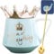 Arawat Queen Of Everything Tazza Con Coperchio Corona 350 Ml Regina Elisabetta Tazza Regalo Tazza Blu In Ceramica Regalo Di Compleanno Per 20 30 40 50 60 70 80 90 Donne Regalo Per Fidanzata Ragazza