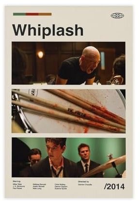 EYEZER Whiplash Vintage-Filmposter auf Leinwand, Schlafzimmer, Dekoration, Sport, Landschaft, Büro, Raumdekoration, Geschenk, ungerahmt, 30 x 45 cm
