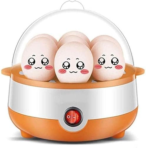 OUSIKA Rapid Egg Cooker,Electric Egg Boiler,Hard Boiled Egg Cooker with Auto Shut Off,Egg Electric Cooker Stainless Steel with Poacher & Steamer Attachment Steam