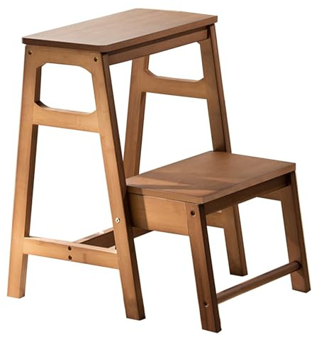 Sgabello Semplice Per L'home Office Sgabello Pieghevole Con Gradino Scala Multifunzionale Sgabello Portaoggetti Laterale Per Divano Del Soggiorno Sgabello Basso ( Color : Brown , S : 41*52.5*56.5cm )