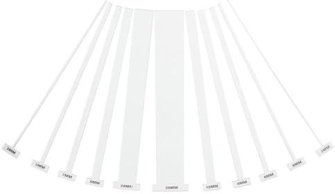FINGERINSPIRE 11 herramientas espaciadoras de acrílico para encuadernación, 3/4/5/6/7/8/9/10/20/30 mm, reglas acrílicas transparentes en forma de T, kits de encuadernación de libros con lomo,