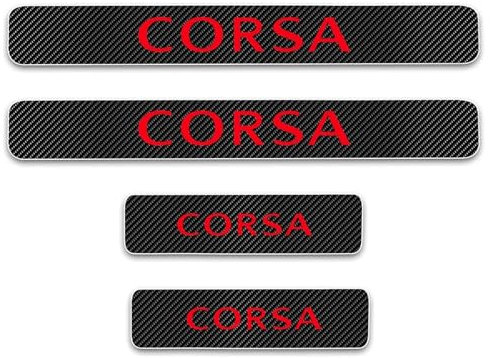 4 Stück Auto Einstiegsleisten Schutz für Opel Corsa F 2019-2024,Kohlefaser Einstiegsleisten Aufkleber,Auto Einstiegsleisten Schutzfolie
