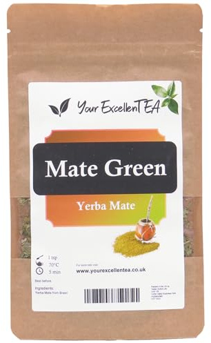 Yerba Mate Loose Leaf Tea (100g) Yerba Mate Tea from Brasil Energy Lift Focus Balance Aromatic Tasty Earthy Refreshing Unique Smooth, Closed in Resealable Pouch to Remain Fresh
