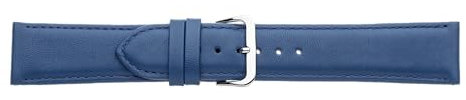 Eichmüller Verjüngendes Lederband in 14-22 mm Uhrenarmband mit Naht (20 mm, Petrol)