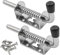 Litensh Pestillo con resorte de 5 pulgadas, acero inoxidable 304, cerradura de puerta deslizante para granero, garaje, cobertizo, armario, remolque, 128 mm (2, plateado, 128 mm)