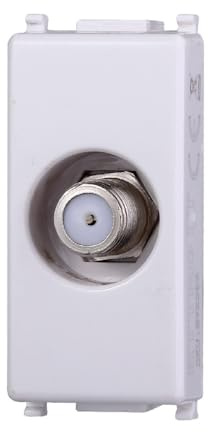 Prise TV satellite à vis type F compatible plan couleur blanc EV2252