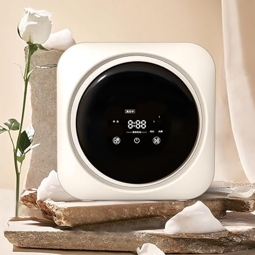 YANDDEA Mini Machine À Laver Et Sèche-Linge De 3,5 L, Machine À Laver Compacte Et Essoreuse avec Baril Intérieur en Acier Inoxydable, pour Appartement, Maison, Dortoir Mural