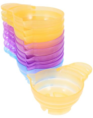 IWOWHERO Haarfärbeschalen zum Mischen von Haarfarben 10 Stück aus ABS Leicht zu Verstauen und Anrühren von Haarfärbemitteln Zufällige Farbe für Salon und Heimgebrauch
