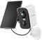 fanxiang 2K Überwachungskamera Aussen Akku, Mit Solarpanel & 64GB TF Karte, PIR Personenerkennung Tracking Bewegungserkennung Alarm, 10M Farbnachtsicht, 2-Wege-Audio, Spotlight, IP65