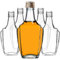 KADAX Bottiglie di vetro da 250 ml con tappo a vite, 5 pezzi, bottiglie vuote da riempire, bottiglie di liquore in vetro, piccole bottiglie di liquore, bottiglie di succo (oro)