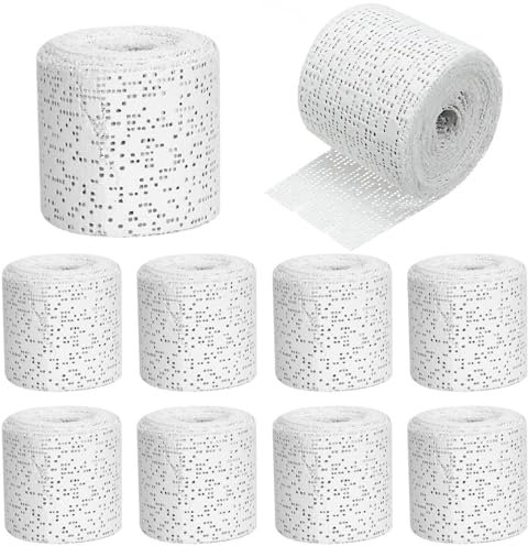VAIGU:OA Gibsbindenden for Crafts, 10 Rolls 5 cm x 270 cm, Plaster Bandage, Plaster Cast Set, Plaster Bandage Roll, Quick Drying for Medicine or Model Making, Baby Belly Model Making Art
