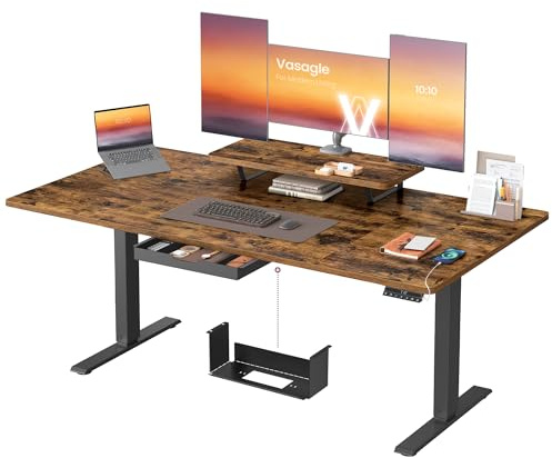 VASAGLE Electric Standing Desk, Height Adjustable, 160 x 80 cm