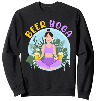 Biertrinker BIER YOGA Yoga Lustiges Yogi Sweatshirt