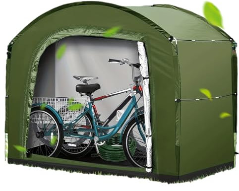 Hogvinnatil Abri De Rangement Pour Vélos | Abri Organisateur pour Motos en Tissu Oxford,Accessoires De Rangement Polyvalents Pour Moto Outils De Jardin Tondeuse Et Équipement Extérieur