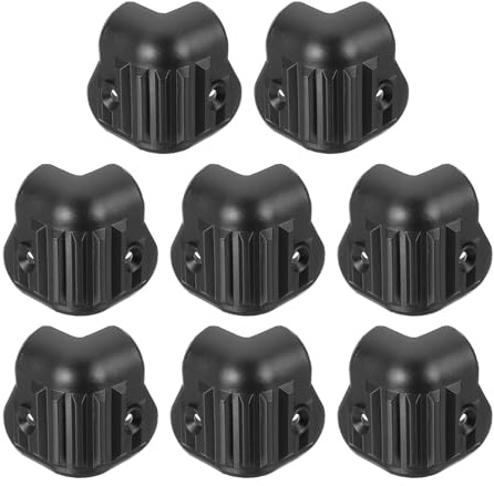 sourcing map 8 Pcs 1.46 x 1.46 Speaker Corner Protectors, Plastic Right Angle Protector Thickening Speaker for Cabinet Guitar Amplifier Stage Speakers, Black