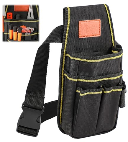 OMJMYY Marsupio Porta Attrezzi, Borsa da Cintura per Attrezzi Cintura Porta Attrezzi Multi Tasche in Tela Oxford Custodia per Elettricista Falegnami Giardinieri Manutenzione