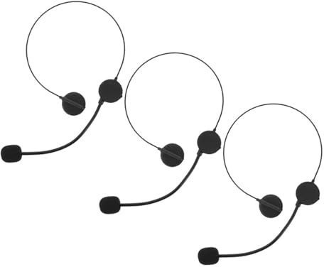 GETAJGHSD 3Pcs Fake Microphone Prop Headset for Costume Parties Cosplay Birthday Carnival Accessory Pretend Play Rock