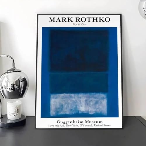 Mark Rothko Kunst Klassische Vintage-Poster Leinwanddrucke Abstrakte Malerei Wandkunst Moderne Wohnzimmer Heimdekoration (70x100cm/Rahmenlos)